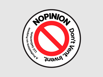 nopinion logo branding custom design graphic design logo nopinion typography vector