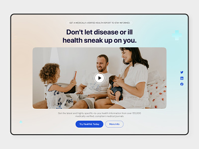 Medical - Health Hero Section clean design health hero section medical website medical website hero section simply ui video section website