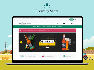 Brewery Store - Retail Web Platform app design app ui beer store branding brewery store design graphic design illustration logo mobile app design ui vector wine store