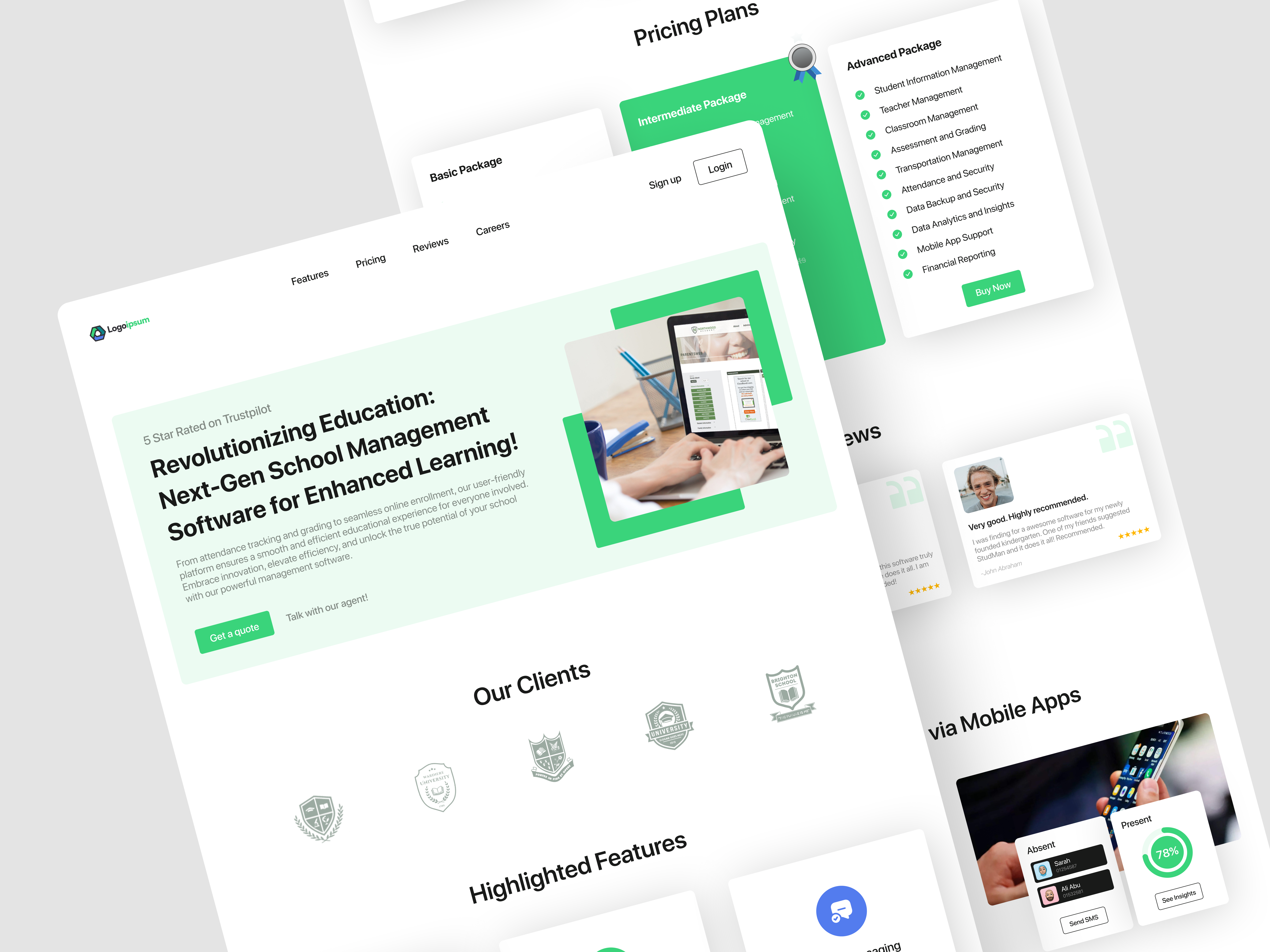 School Management Software Website design graphic design landing page software ui ui design uiux uiux design user experience user interface ux web design website