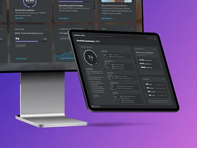 Smart building Score animation concept responsive ux wireframes