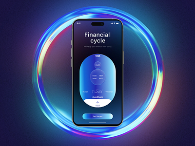 Circle bank - Mobile App Concept app bank blue card dribble finance like mobile money ui vybornov