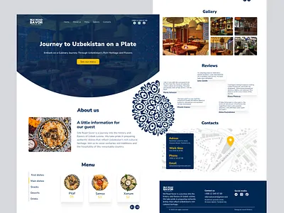 Restaurant landing page figma graphic design landing page restaurant ui ux uzbekistan web design