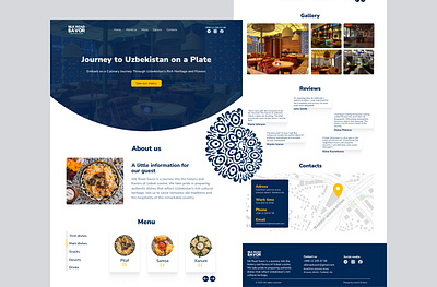 Restaurant landing page figma graphic design landing page restaurant ui ux uzbekistan web design
