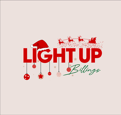 logo Design Complete for brand light up billings christmas light logo christmas logo light logo modern logo
