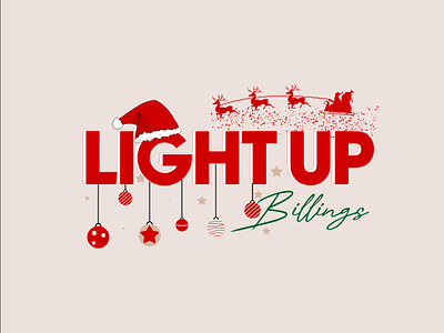 logo Design Complete for brand light up billings christmas light logo christmas logo light logo modern logo