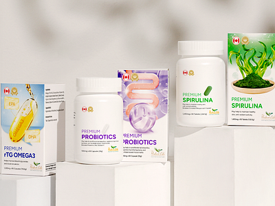 Health Supplement Packaging Design coq10 graphic design package packaging design probiotics supplement vitamin box vitamin label vitaminc wellness