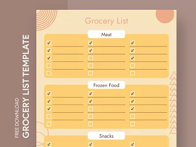 Cute Grocery List Free Google Docs Template design docs document food free template free template google docs google google docs grocery list meal menu plan planner print printing shopping template templates word