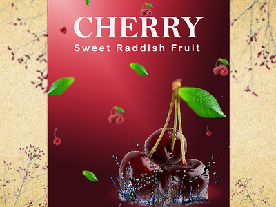 Creative cherry poster cherry creativeposter design graphic design poster