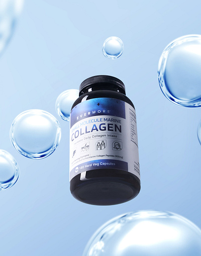 Collagen Supplement Packaging Design brand branding collagen graphic design health label wellness