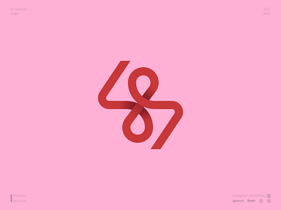 47 Infinite 47 branding design icon infinite logo logodesign logotype minimal ribbon vector
