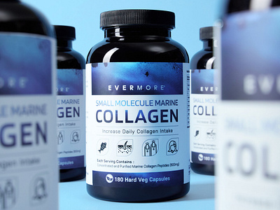 Collagen Supplement Packaging Design branding graphic design healthfood design supplement design wellness brand