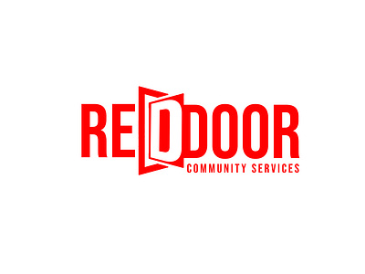 logo Design for Brand Reddoor Community Services design door logo door logo design logo design red door logo reddoor logo
