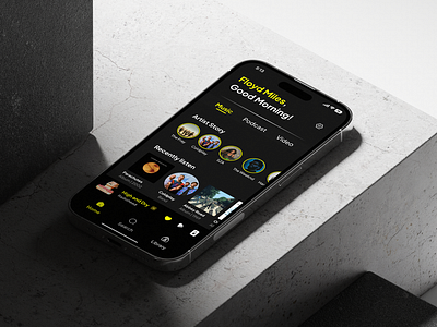 First Class (Music Streaming App) animation app designs ui ux