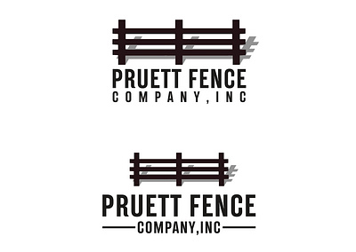 Logo design Complete for Brand Pruett Fence Company,inc creative log fence bussiness logo fence company logo fence logo modern logo