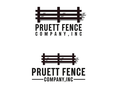 Logo design Complete for Brand Pruett Fence Company,inc creative log fence bussiness logo fence company logo fence logo modern logo