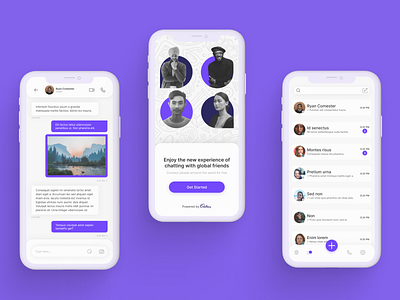 UI for a mobile chat application ui ux