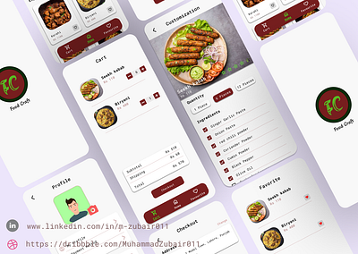 Food Order Customization App animation branding motion graphics ui ux designer