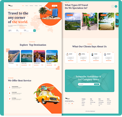 Travel Of The World branding design interface product service startup travel ui ux web design web site website world