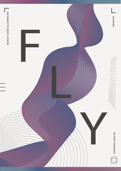 FLY Poster branding design fly gradients graphic graphic design illustration illustrator patterns poster shapes