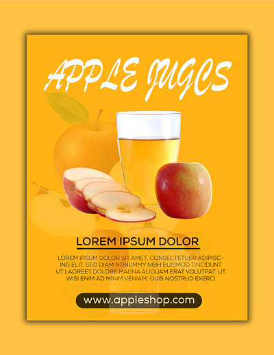 Apple juaes flyer 3d crad desgin flyer design graphic design illustration logo ui