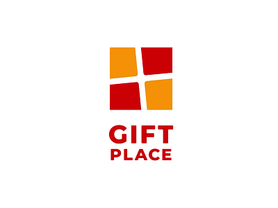 GIFT PLACE animation arrows branding design gift graphicdesign logo logo animation logo for sale logodesign logomark logotype market present road shop square unused