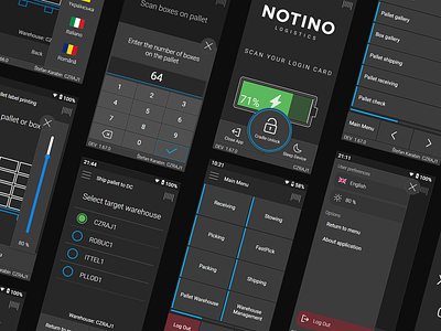 Notino Logistics : Design System for Zebra devices datawedge design system fulfillment logistics logistics mobile app mobile mobile computer notino pwa ux warehouse warehouse mobile app zebra