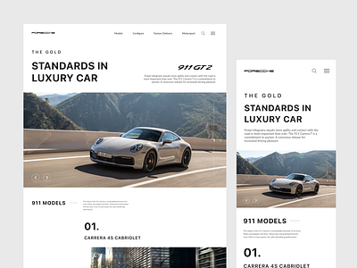 Day 02 auto car flat minimal ui website design