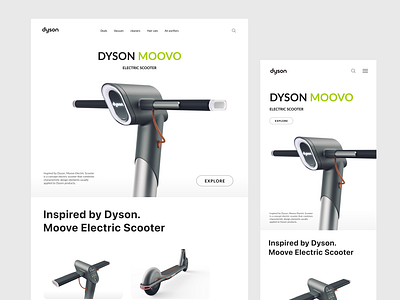 Day 03 electric scooter flat minimal w website design