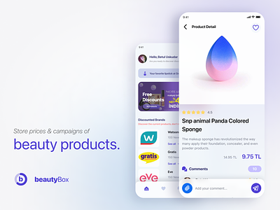 BeautyBox Mobile Product Design 3d animation app app design branding design figma graphic design illustration logo motion graphics product ui ux