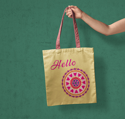 Mandala Tote Bag Design flower graphic design illustration mandala art mandala design mandalas tote bag vector