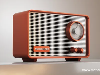 Radio 3d Model made with Cinema 4d and Arnold. 3d arnold cinema 4d model radio