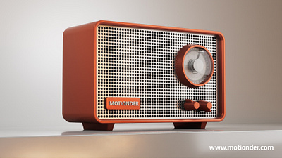 Radio 3d Model made with Cinema 4d and Arnold. 3d arnold cinema 4d model radio