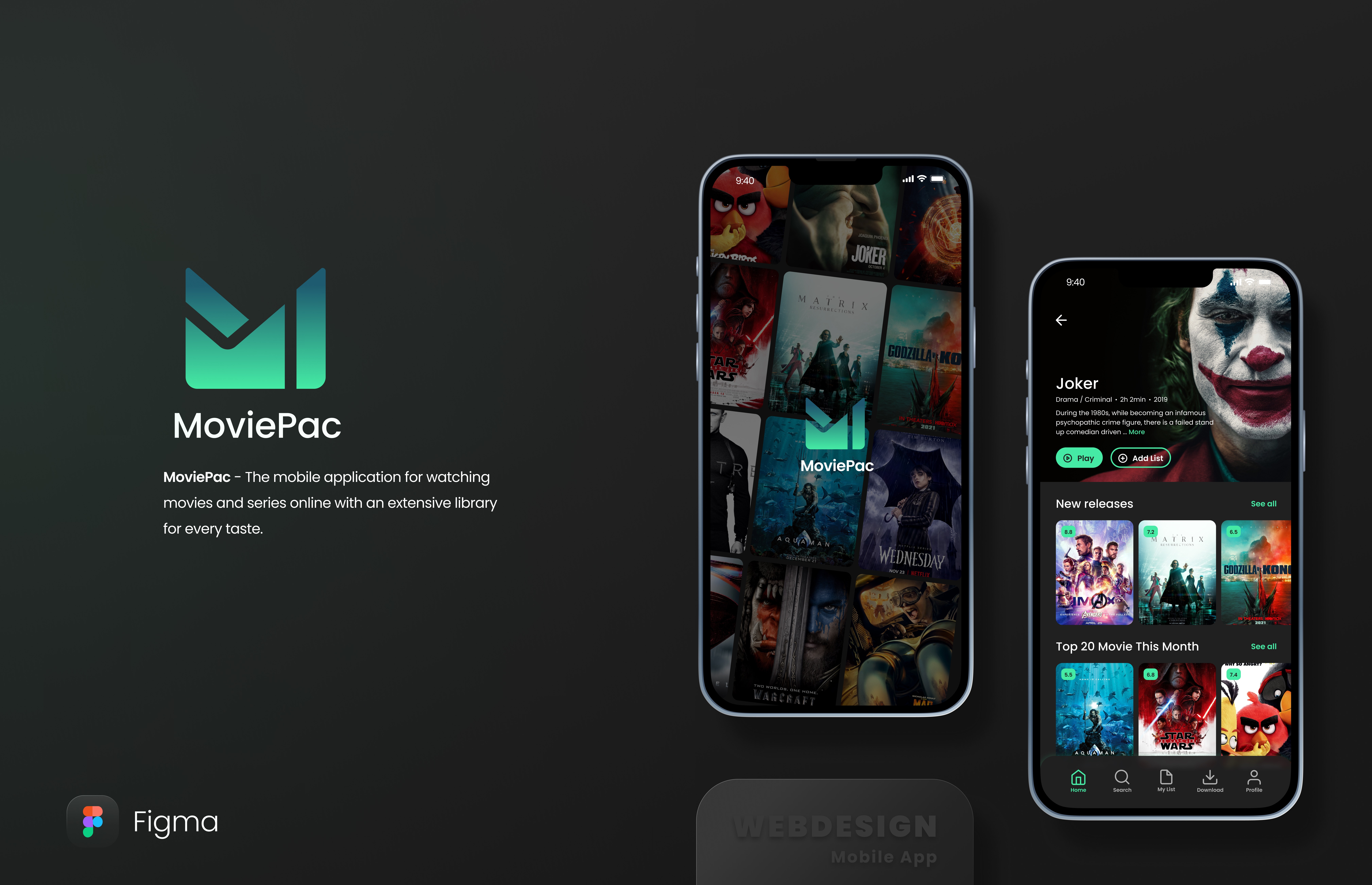 MoviePac | Mobile App | Movie App app design mobile app movie movie app sinema uiux