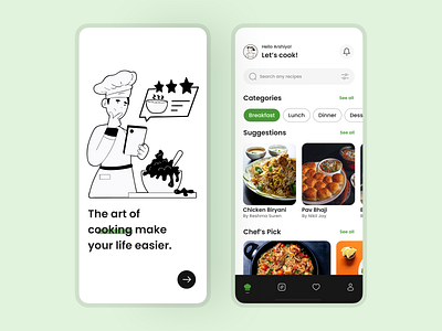 Ricippa - Mobile App 3d app branding cleanui design designchallenge dribbbleshot figma foodapp illustration logo minimaldesign productdesign recipeapp ui uichallenge uidesign uiux userinterface vector