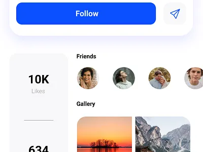user profile UI design dailyui ui user profile