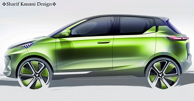 Kanani Motors Model 57 Hatchback Exterior Design 57 automobile cars design exteriordesign green kananimotors sharifkanani