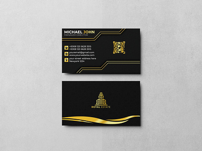 Luxury Corporate Business Card Design 3d animation app banner design brand identity branding business card business card design business card template design graphic design illustration logo luxury business card luxury business card design luxury business card template motion graphics ui vector