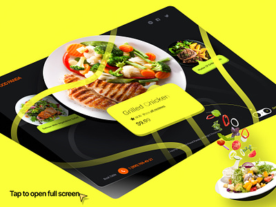 Food Hero Header 3d banner design food food hero header graphic design header landing page recipes ui ux web