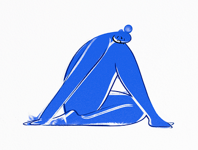 Blue girl blue girl illustration portrait