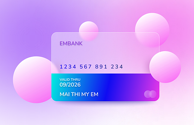 Credit Card Glassmorphism 3d app design graphic design icon ui