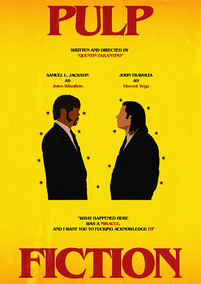 Pulp Fiction Poster graphic design graphic designer illustration photoshop poster poster design