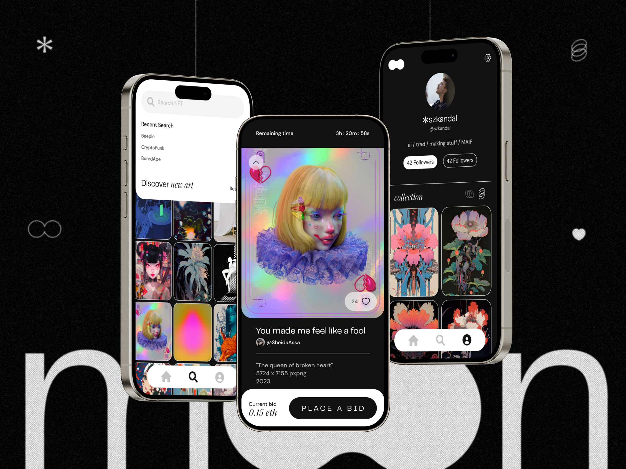 Search, Profile and NFT Page