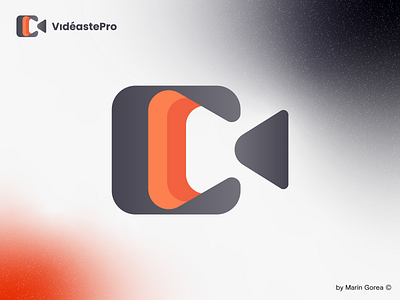 VidéastePro (for sale) ai app brand identity branding camera fintech icon identity design logo logos logotype marin marin gorea midjourney photographer play pro video videography youtube