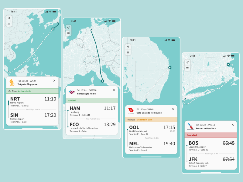 Daily UI 020 Flight Location Tracker by s00ki on Dribbble