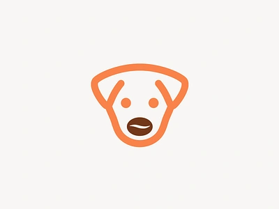 Dog + Coffee animal bean brand branding cafe clean clever coffee coffee bean dog doggie head identity logo monoline nose outline pet simple smart