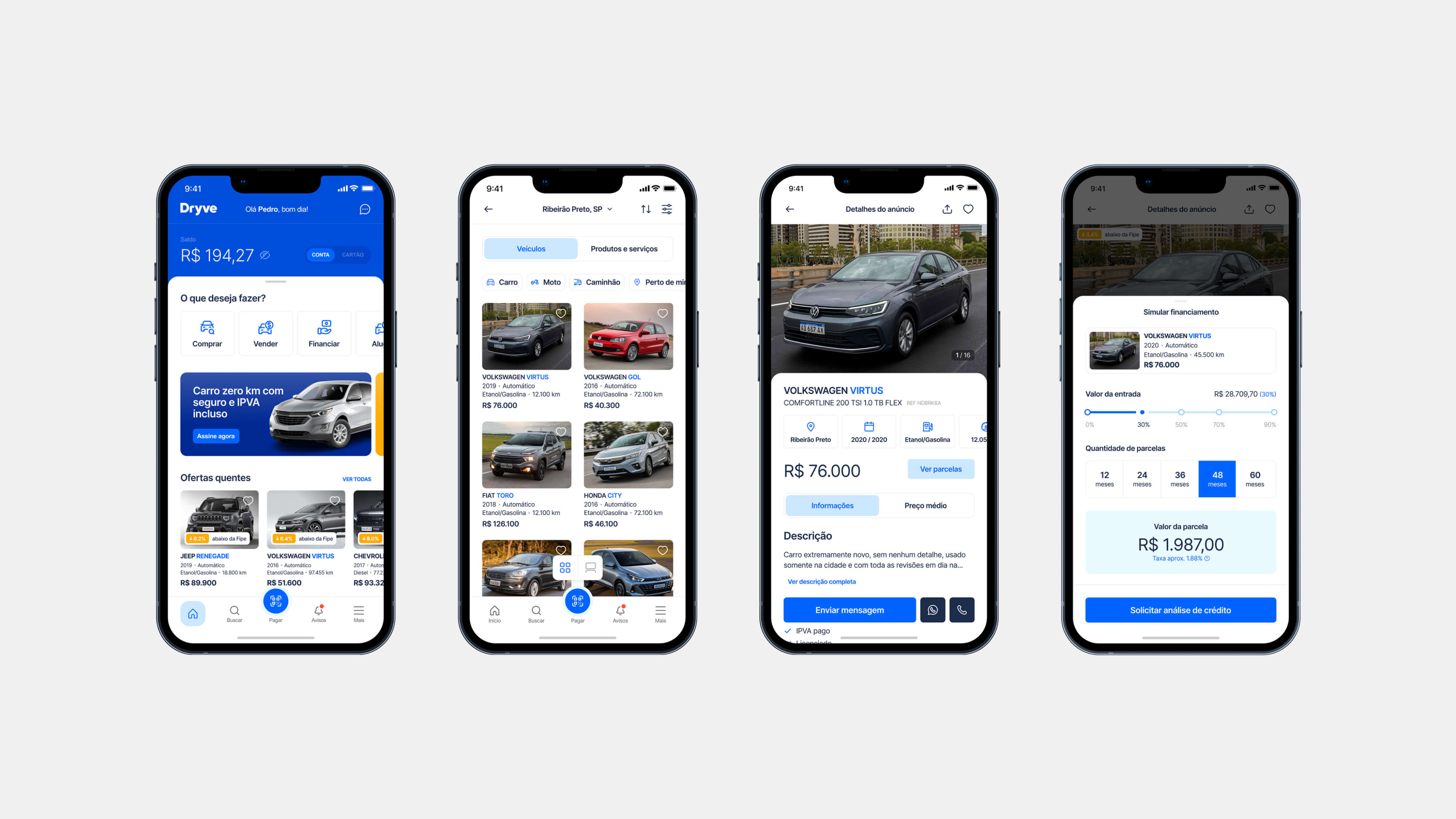 Dryve - Superapp android app car listing design ios mobile product design ui user experience user interface ux