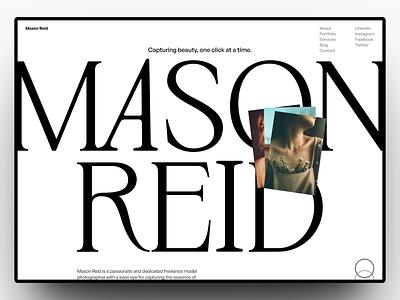 Mason Reid - Photographer Portfolio branding design graphic design landing page photographer photography portfolio ui web design