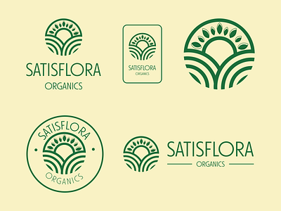 Organic food business branding | Satisflora branding food app food business graphic design graphics illustration logo mockup restaurant typography ui ux vector