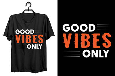 Good Vibes Only Typography T-shirt Design design graphic design illustration logo typography vector web design